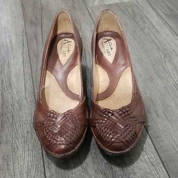 Clarks Women's Shoes Size US 7 Artisan Wedges Brown - Picture 3 of 5